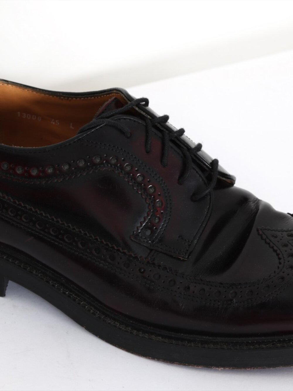 Oxblood Burnished Calfskin Longwing Brogue Derby with Goodyear Welt